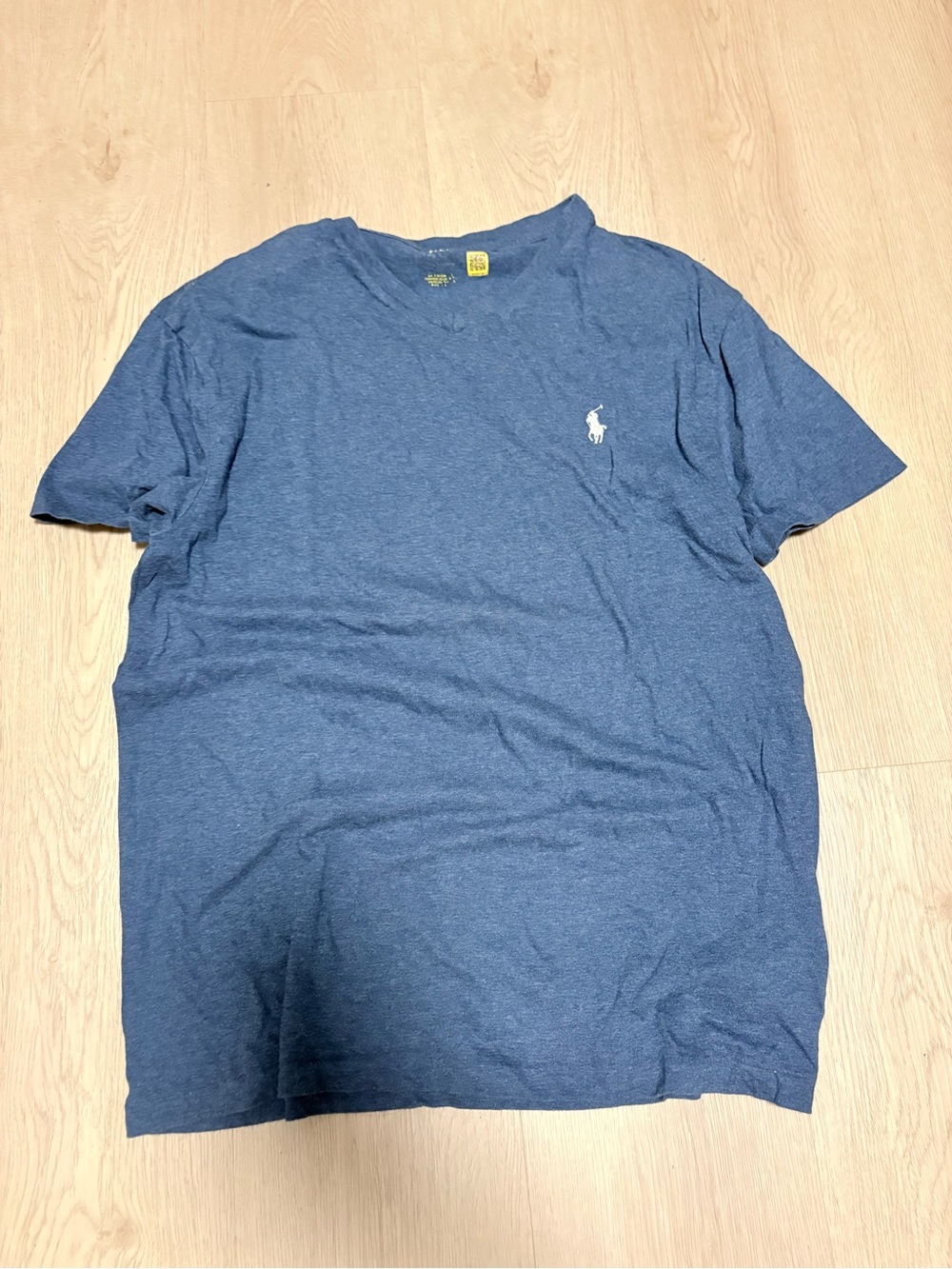 Ralph Lauren Blue Heather Short Sleeve Crew Tee with Pony Logo